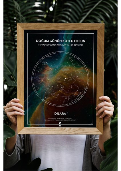 Orion Bulutsusu Kişiye Özel Gökyüzü Haritası