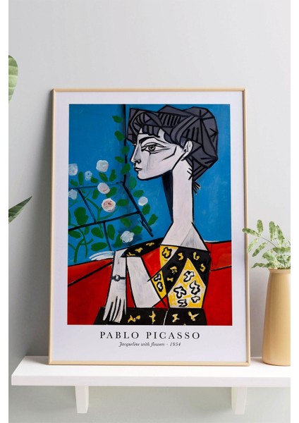 Jacqueline’in Çiçekli Portresi (Jacqueline With Flowers) - Pablo Picasso Posterleri