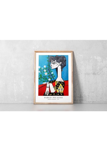 Jacqueline’in Çiçekli Portresi (Jacqueline With Flowers) - Pablo Picasso Posterleri