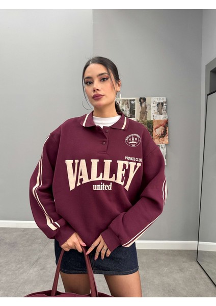 Polo Yaka Şardonlu Valley Sweatshirt