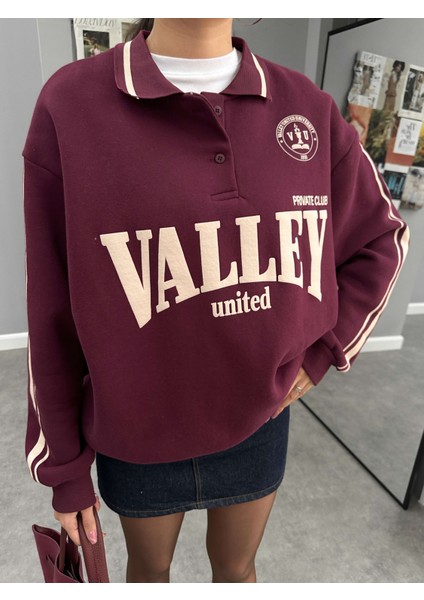 Polo Yaka Şardonlu Valley Sweatshirt