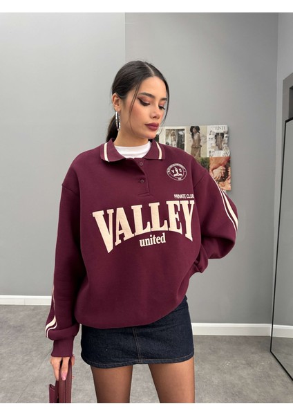 Polo Yaka Şardonlu Valley Sweatshirt