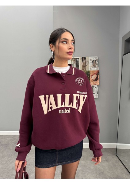 Polo Yaka Şardonlu Valley Sweatshirt