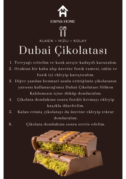 Dubai Çikolatası Silikon Kalıbı - Tek Adet fiyatları