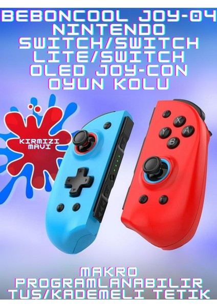 Joy-04 Nintendo Switch/switch Lite/switch OLED Makro Tuş Kademeli Tetik Joy-Con Oyun Kolu