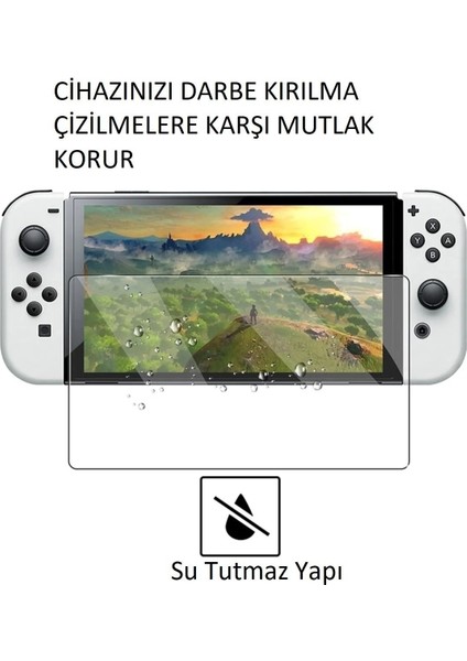 Nintendo Switch OLED Ekran Koruyucu 9h Nano Temperli Cam