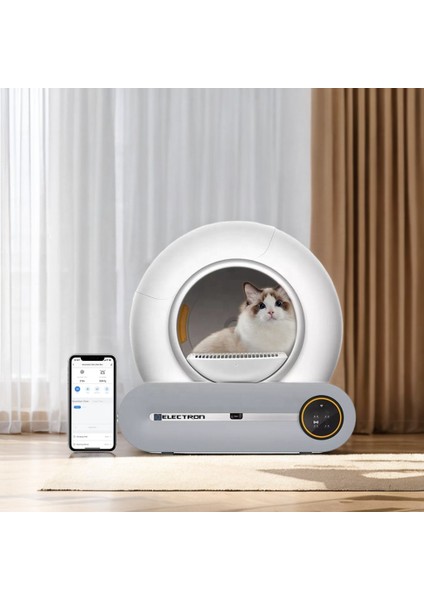 Otomatik Akıllı Kedi Tuvaleti Kum Kabı