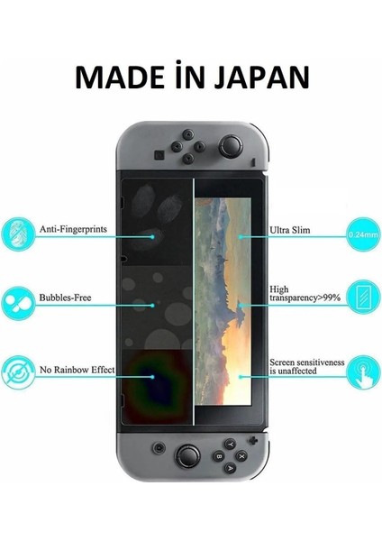 Nintendo Switch Hori Uyumlu 9h Temperli Cam Ekran Koruyucu