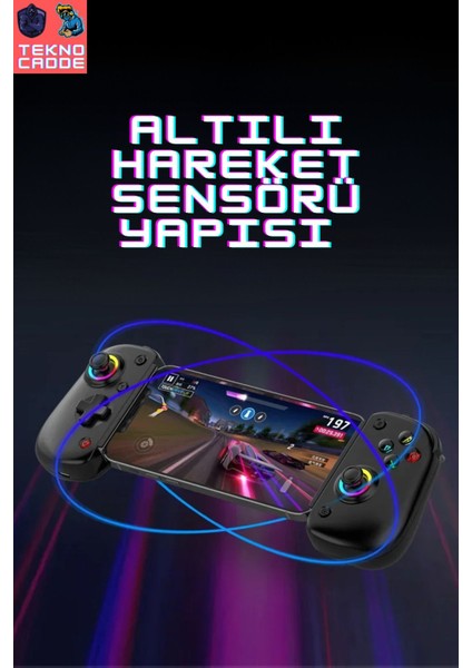 Bsp D8 Pro IOS-Android Akıllı Telefon Tablet Uyumlu Mobil Telefon Tutucu Joystick Gamepad