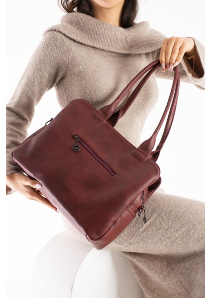 Bag 8 Bölmeli Içi Tamamen Astarlı Hafif Tasarım Omuz Çantası