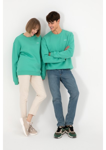 Erkek Koyu Mint Sweatshirt 50295148-VR152