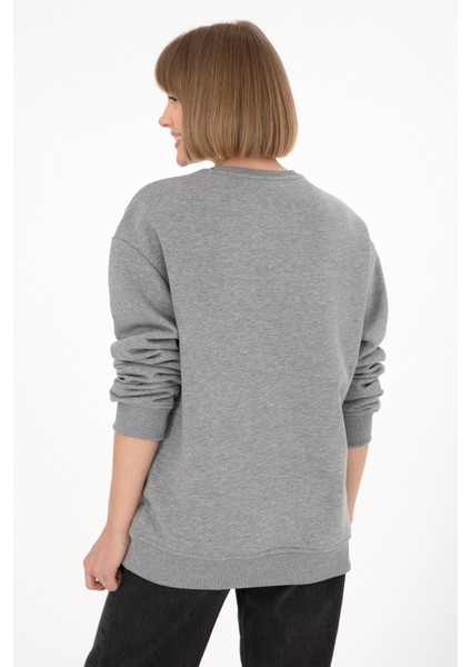 Erkek Gri Melanj Sweatshirt 50295148-VR086