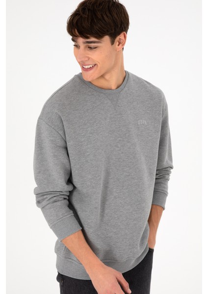Erkek Gri Melanj Sweatshirt 50295148-VR086
