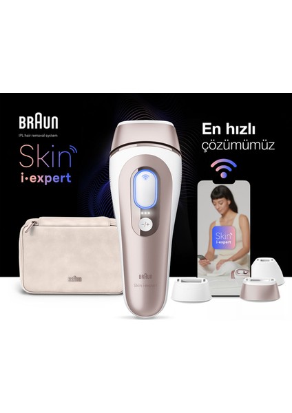 Yüz,vucüt ve Hassas Bölge Kullanım Tüm Vücutta Hassas ve Kusursuz ,cilt Tonu ve Vücut Tüy Tipi Şeması Bluetooth Bağlantı ve 3 Ayrı Başlık Skin I-Expert Preimum Epilasyon Seti+ Facespa Pro 911