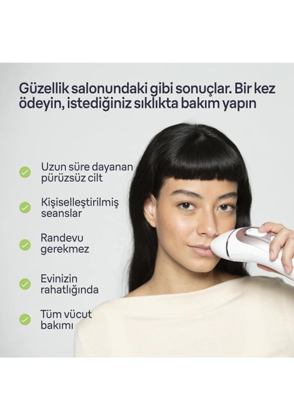 Yüz,vucüt ve Hassas Bölge Kullanım Tüm Vücutta Hassas ve Kusursuz ,cilt Tonu ve Vücut Tüy Tipi Şeması Bluetooth Bağlantı ve 3 Ayrı Başlık Skin I-Expert Preimum Epilasyon Seti+ Facespa Pro 911