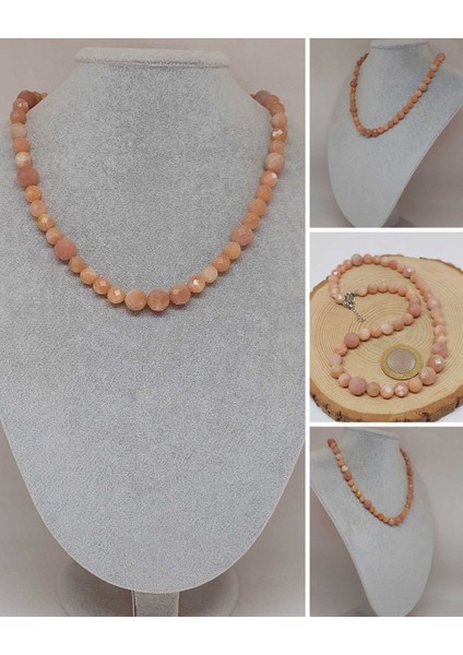 Parlayan Yıldızlar Serisi Güneş Taşı Tasarım Kolye