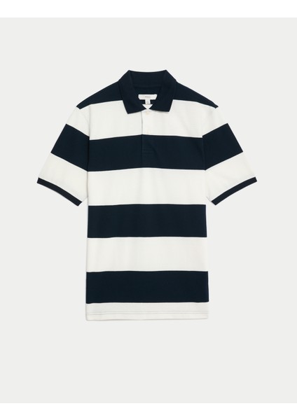 Saf Pamuklu Kısa Kollu Polo Yaka T-Shirt indirimleri