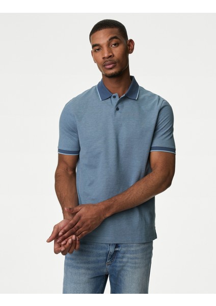 Saf Pamuklu Kısa Kollu Polo Yaka T-Shirt fiyatları