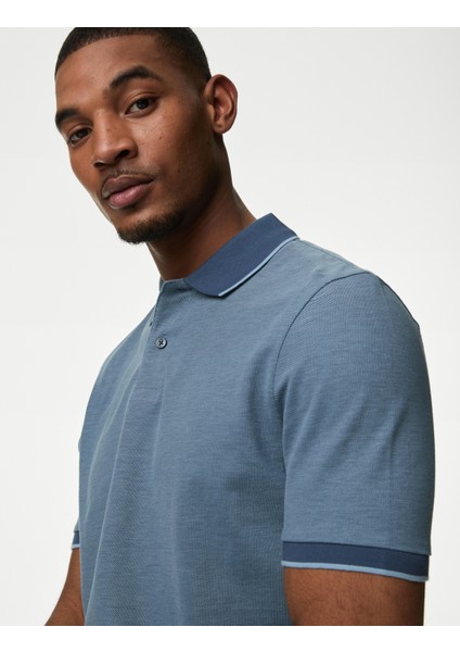 Saf Pamuklu Kısa Kollu Polo Yaka T-Shirt modelleri