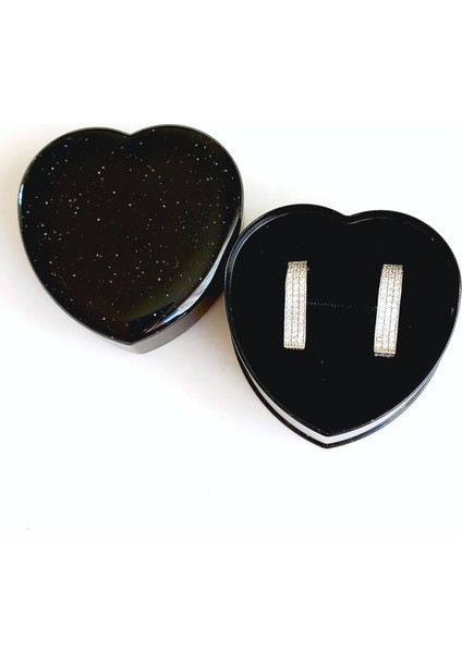 Gümüş Kalp Kutulu Vintage Kalp Halka Tasarım Kadın Küpe Yılbaşı Yeni Yıl Hediye fırsatları