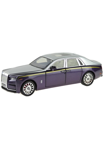 1:20 Ölçek Die-Cast Model Süper Lüx Araba Metal Işıklı 26CM Mor