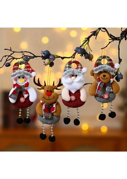 Noel Süslemesi Seti - Noel Baba, Kardan Adam, Geyik Ve Ayı Süsleri modelleri