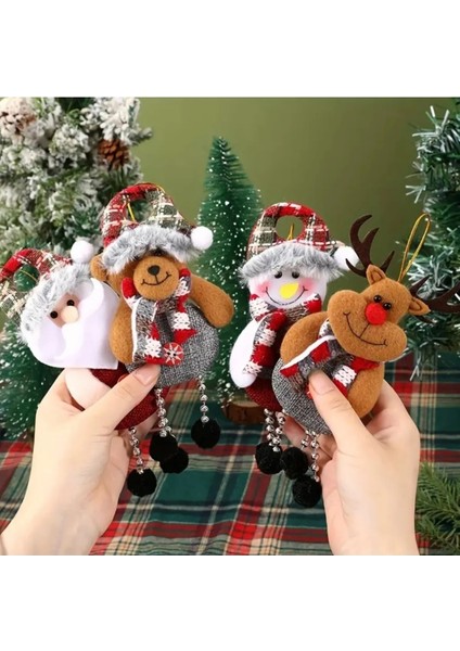 Noel Süslemesi Seti - Noel Baba, Kardan Adam, Geyik Ve Ayı Süsleri indirimleri
