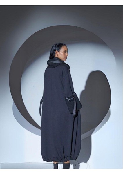 Kadın Balıkçı Yaka Kemer Detaylı Tasarım Geniş Kalıp Elbise fırsatları