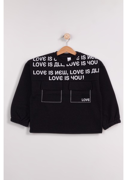 Kız Çocuk Orta Kalınlıkta Baskılı 2'li Paket Sweatshirt fırsatları