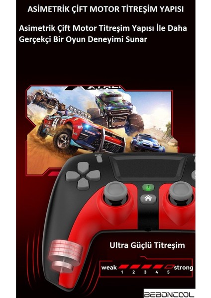 P08 Ps4-Ps3-Nintendo Switch-Pc-Ios Uyumlu Çift Titreşimli Joystick Gamepad Kol