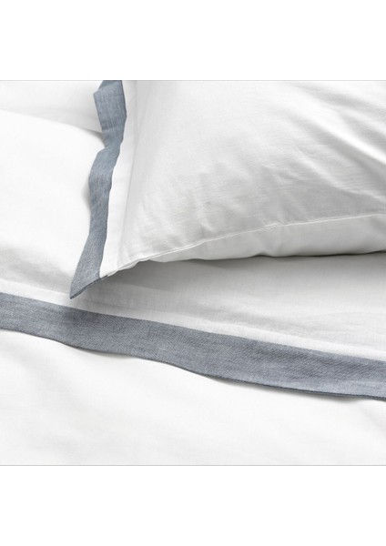 Tek Kişilik Nevresim Seti, Beyaz-Mavi, 150 x 200/50 x 60 cm fiyatları