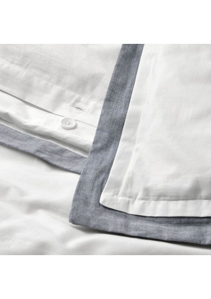 Tek Kişilik Nevresim Seti, Beyaz-Mavi, 150 x 200/50 x 60 cm fırsatları