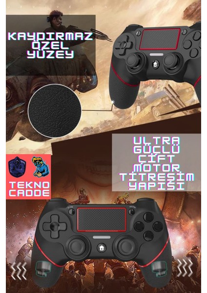 Ps4-Pc Uyumlu Kablosuz Bluetooth Gamepad Joystick