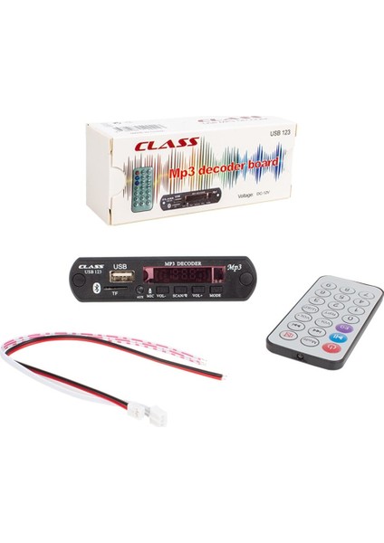 USB-123 12 Volt Sd+Af+Vr Oto Teyp Mikrofonlu Usb/sd Çevirici Dijital Player USB Board