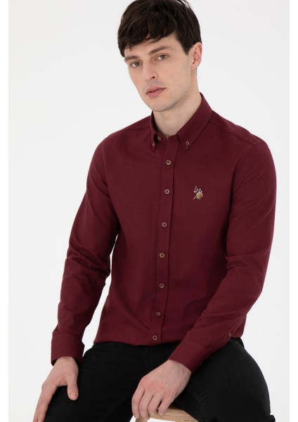 Erkek Bordo Gömlek Basic 50293980-VR014 fırsatları
