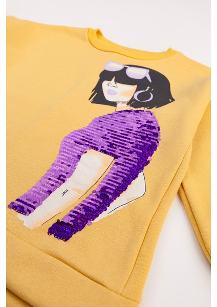 Kız Çocuk Orta Kalınlıkta Baskılı 2'li Paket Sweatshirt indirimleri