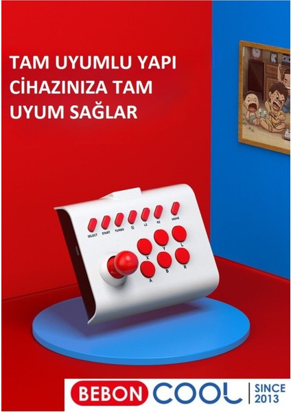 BSP-Y01 Ps4-Ps3-Switch-Switch Oled-Pc-Tvbox-Android-Ios Uyumlu Retro Arcade Joystick