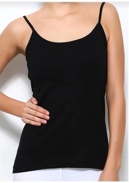 2246 Kadın Modal Süper Ince Ip Askılı Atlet 6 Adet