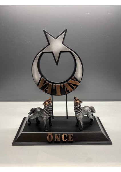 Önce Vatan Temalı Uluyan Kurtlar Biblo