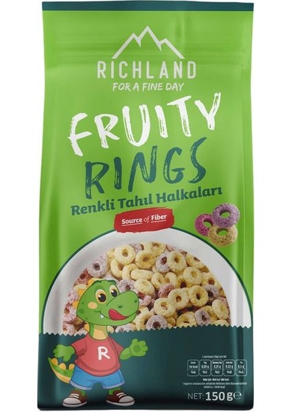 Fruity Rings Renkli Tahıl Halkaları 150 G