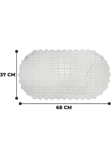 Kristal Desenli Vantuzlu Kaymaz Banyo Duş Paspası Küvet Duşakabin Içi Kaydırmaz 37X68 cm fiyatları