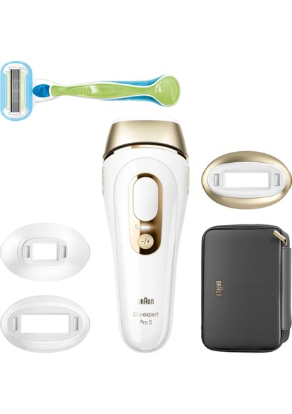 3 Başlıklı Lazer Epilasyon Cıhazı-Yüz Vucüt ve Hassas Bölge Ipl Silk·expert Pro 5, Evde Tüy Alma, ÇANTA,PL5242+FacePro-HEDIYELI fırsatları