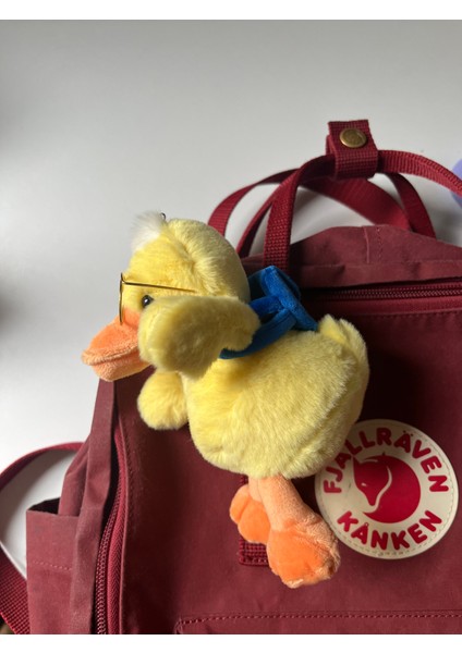Sevimli Sarı Ördek Peluş Anahtarlık, Mini Oyuncak, Çanta ve Cüzdan Aksesuarı
