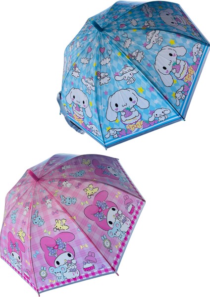 Kız Erkek & Çocuk Bastonlu Çocuk Şemsiyesi - Figürlü - 8 Telli - Süper Kahramanlı