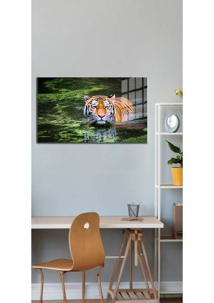 Eğlenceli Hayvanlar, Yapay Zeka Destekli, 3D Dekoratif Baskı Yatay Cam Tablo 513 indirimleri