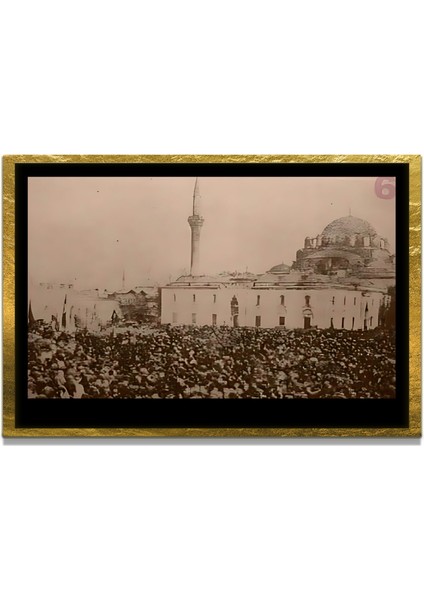 Yapay Zeka ile Yenilenmiş Atatürk Fotoğrafları Siyah Beyaz Cam Tablo, 3D Dekoratif Baskı 670