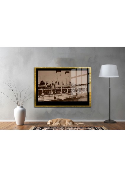 Yapay Zeka ile Yenilenmiş Atatürk Fotoğrafları Siyah Beyaz Cam Tablo, 3D Dekoratif Baskı 658