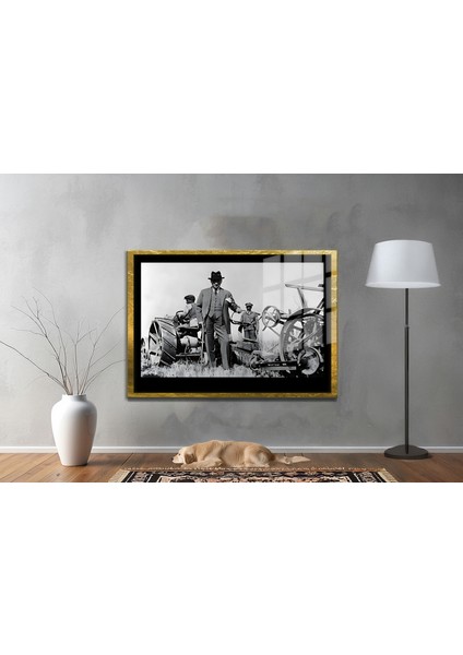 Yapay Zeka ile Yenilenmiş Atatürk Fotoğrafları Siyah Beyaz Cam Tablo, 3D Dekoratif Baskı 671 fiyatları