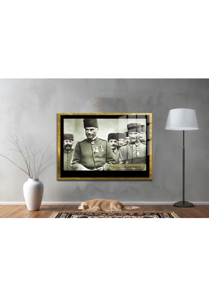 Yapay Zeka ile Yenilenmiş Atatürk Fotoğrafları Siyah Beyaz Cam Tablo, 3D Dekoratif Baskı 408 fiyatları