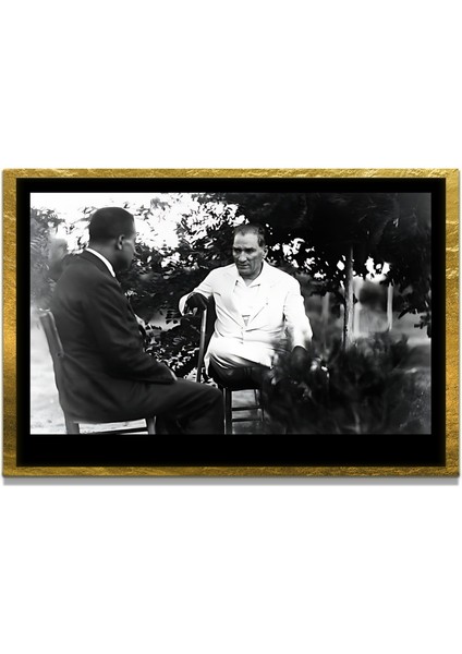 Yapay Zeka ile Yenilenmiş Atatürk Fotoğrafları Siyah Beyaz Cam Tablo, 3D Dekoratif Baskı 669